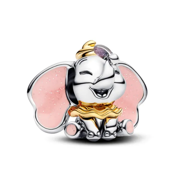 Pandora Σύμβολο Ελεφαντάκι Dumbo Disney Ασημί και Επίχρυσο 14K 764023C01