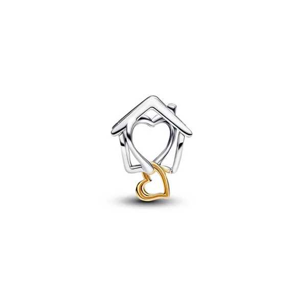 Pandora Σύμβολο Σπίτι ασημί και χρυσό 14k 764145C00