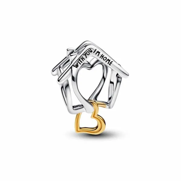 Pandora Σύμβολο Σπίτι ασημί και χρυσό 14k 764145C00