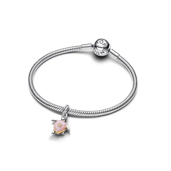 Pandora Σύμβολο Χελώνα Ροζ Ασημί 925 Επίχρυσο 764432C01