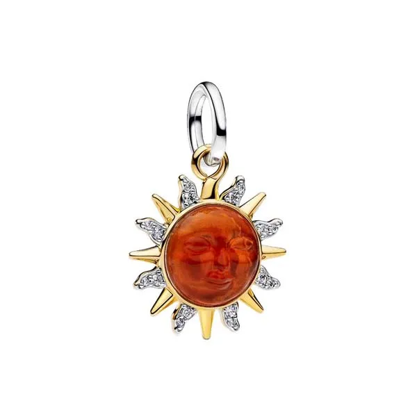 Pandora Σύμβολο Ήλιος από ασήμι & χρυσό 14κ 764703C01