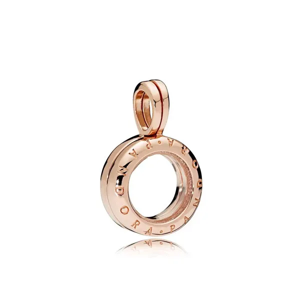 Pandora Γούρι Μεταλλικό μενταγιόν με τριαντάφυλλο 787249