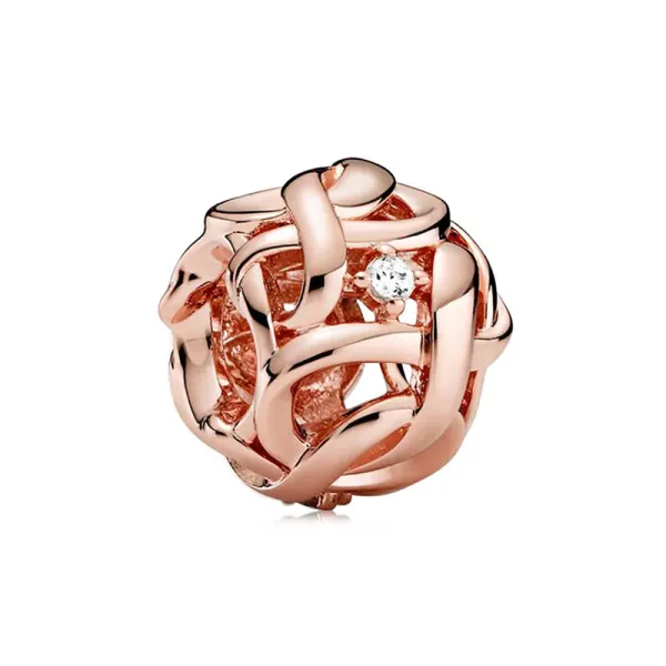 Pandora Γούρι 14κ ροζ επιχρυσωμένο με διάφανο ζιρκόν 788824C01