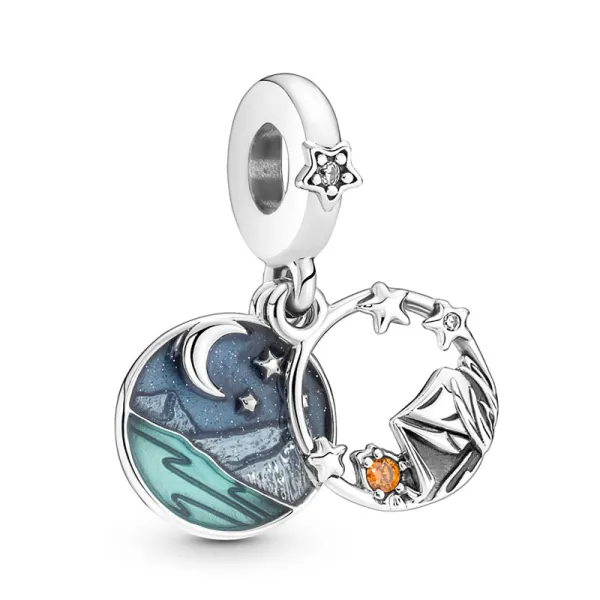 Pandora Κρεμαστό ασ. 925 με κυβ. ζιρκόνια & πολύχρωμο σμάλτο, camping 791686C01