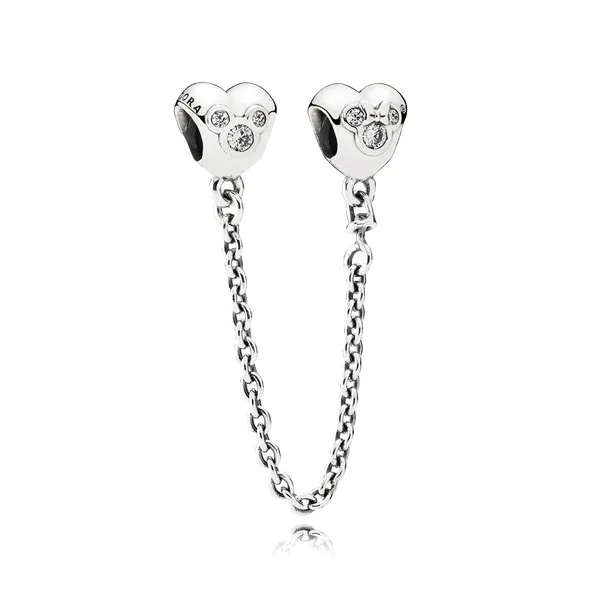 Pandora Σύμβολο Αλυσίδα ασφαλείας ασ.925 με κυβική ζιρκόνια, Disney Mickey & Min 791704CZ