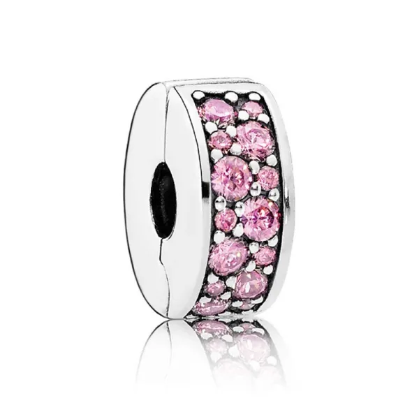 Pandora Κλιπ με ροζ ζιρκόν 791817PCZ