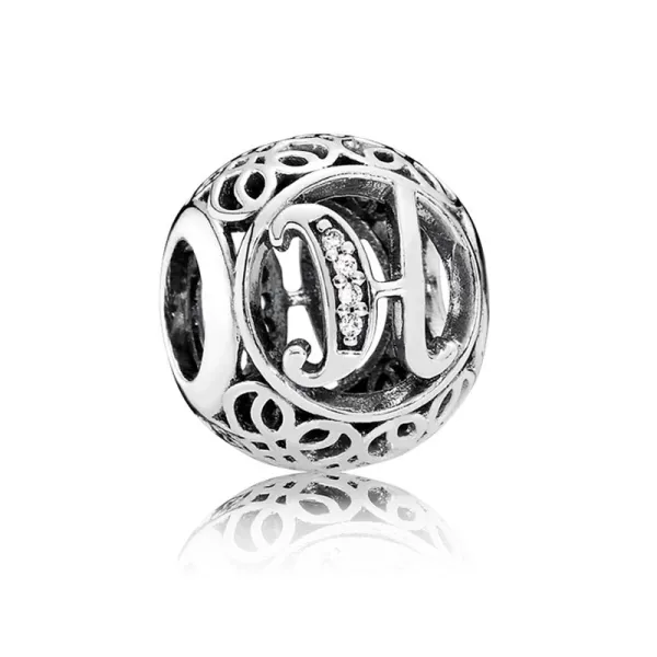 Pandora Γράμμα H γούρι με καθαρή ζιρκονία 791852CZ