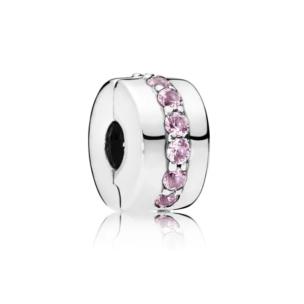 PANDORA Γούρι με Ροζ ζιρκόν 791972PCZ