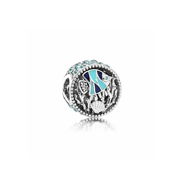 Pandora Γούρι Ασημένιο Πολύχρωμο Ωκεανός 792075ENMX