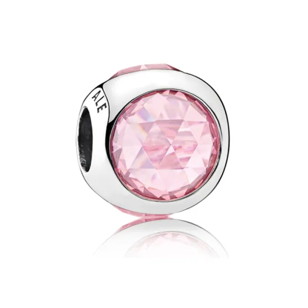 Pandora Γούρι με Ροζ πέτρα 792095PCZ