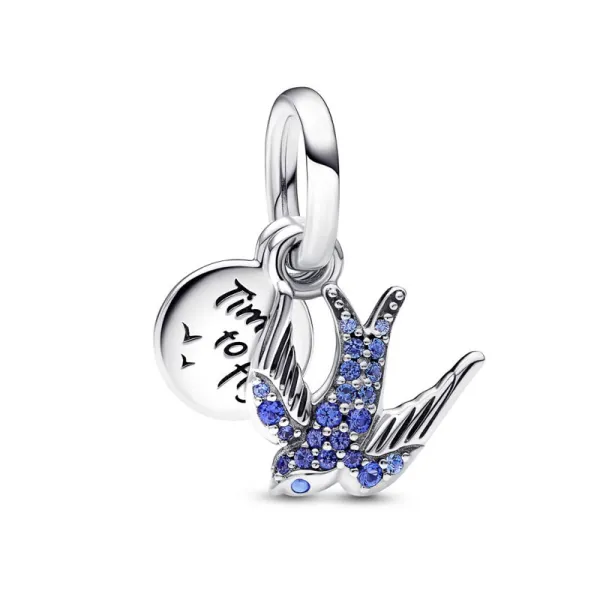 Pandora Αστραφτερό Μπλε Κρεμαστό Χελιδόνι 792570C01