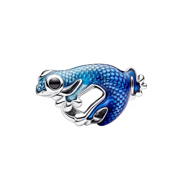 Pandora Μεταλλικός Μπλε Βάτραχος Γούρι 792701C01