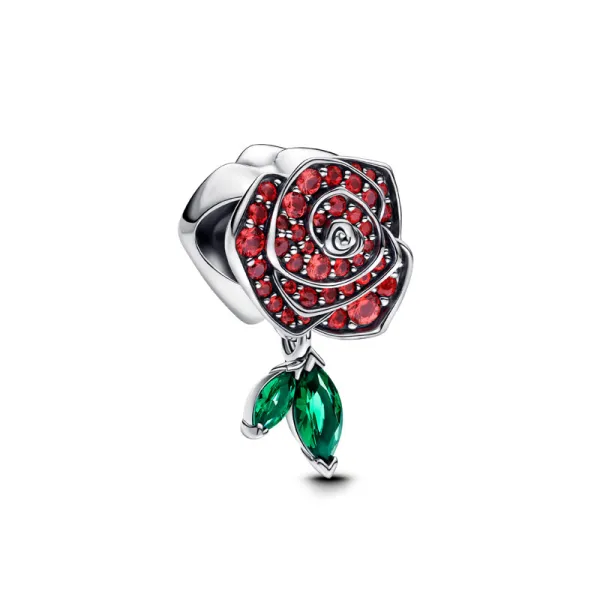 Pandora Σύμβολο με αστραφτερό ανθισμένο τριαντάφυλλο 793201C02