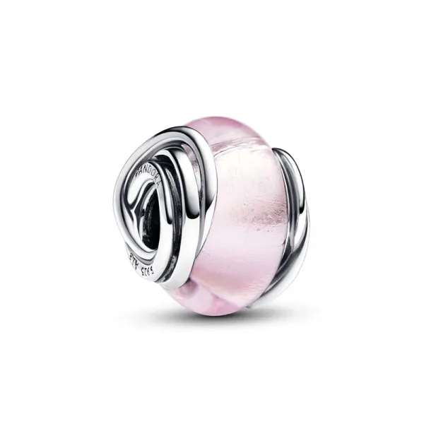 Pandora Σύμβολο με ροζ γυαλί Murano 793241C00