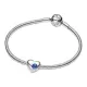 Pandora Σύμβολο Καρδιά Ασημί με Μπλε Πέτρα 794161C09