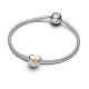 Pandora Σύμβολο Καρδιά Ασημί με Πορτοκαλί Πέτρα 794161C11
