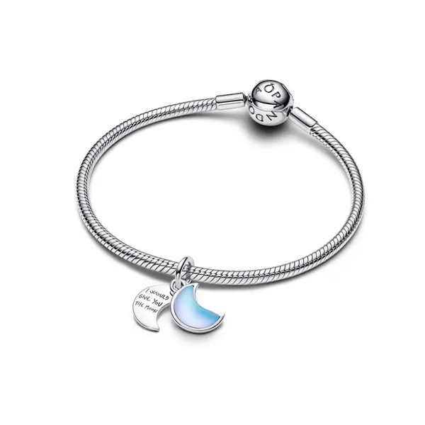 Pandora Σύμβολο Φεγγάρι Ασημί Μπλε Κρεμαστό 794272C01