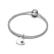 Pandora Σύμβολο Καρδιά Ασημί με Μωβ Πέτρα 794295c02