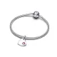 Pandora Σύμβολο Καρδιά Ασημί με Ροζ Πέτρα 794295c10