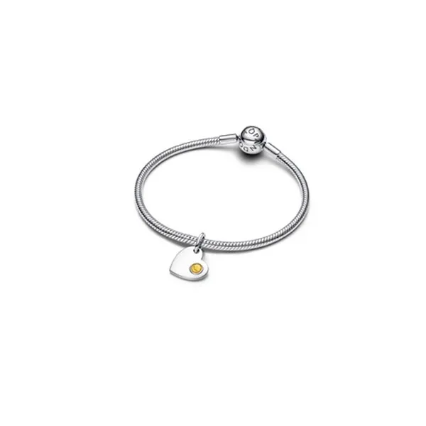Pandora Σύμβολο Καρδιά Ασημί με Κίτρινη Πέτρα 794295c11