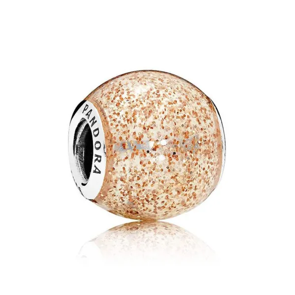 Pandora Σμάλτο Ροζ Glitter Ball Γούρι 796327EN145