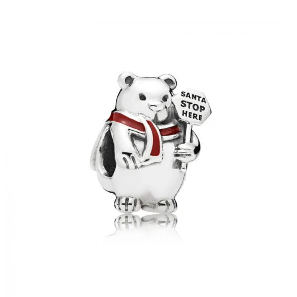 Pandora Πολική αρκούδα Χριστουγέννων Γούρι 796466EN39