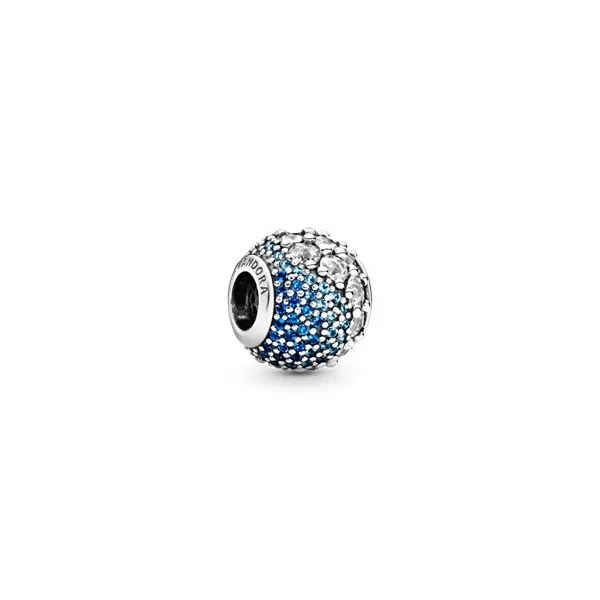 Pandora Γούρι Enchanted Pave με μπλε κρύσταλλο 797032NABMX