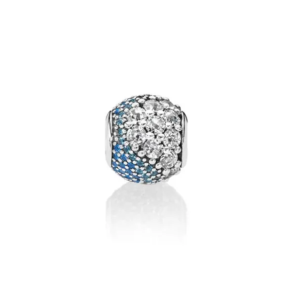 Pandora Γούρι Enchanted Pave με μπλε κρύσταλλο 797032NABMX
