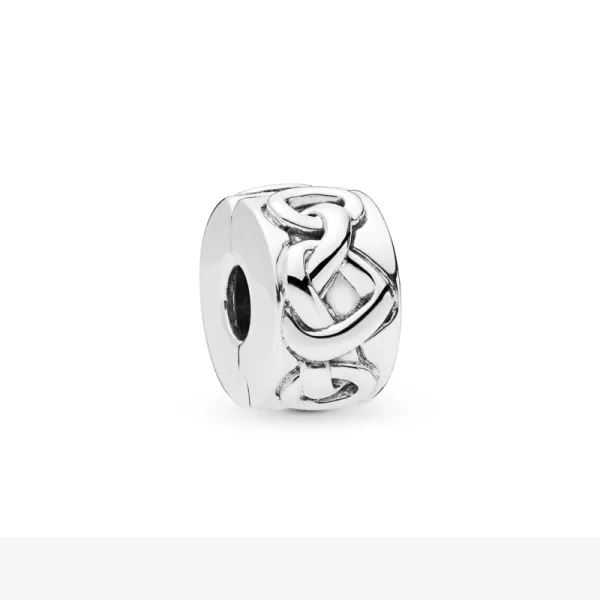 PANDORA ασήμι 925, κλιπ δεσμός καρδιάς 798035