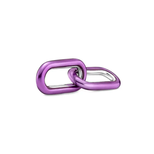 Pandora Διπλός σύνδεσμος ασ. 925 με μωβ σμάλτο 799663C02