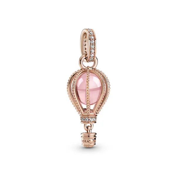 Pandora Κρεμαστό Ροζέ αερόστατο με κρύσταλλα, 789434C01