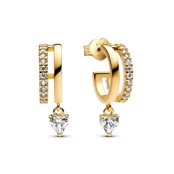 Pandora Σκουλαρίκια κρεμαστές καρδιές 263685C01