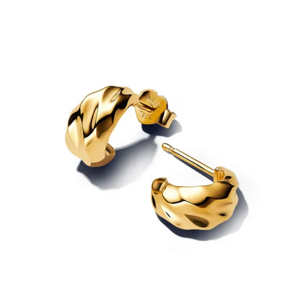 Pandora Σκουλαρίκια με κυματιστό ανοιχτό κρίκο 263873C00