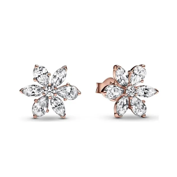 Pandora Καρφωτά Σκουλαρίκια με Κρυστάλλινα Λουλούδια 282407C01