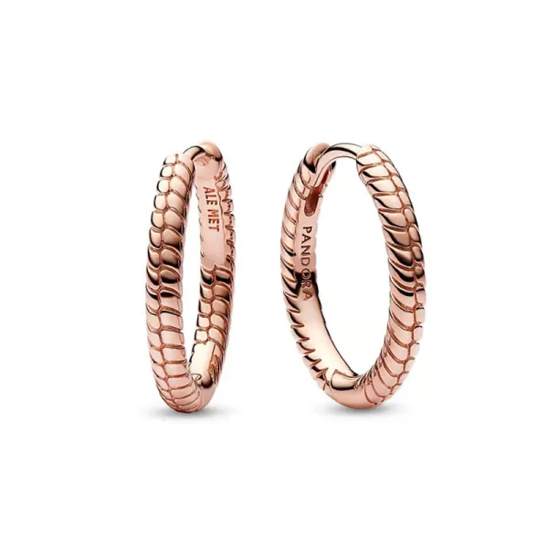 Pandora Κρίκοι με επίστρωση ροζ χρυσού 14Κ 282728C00