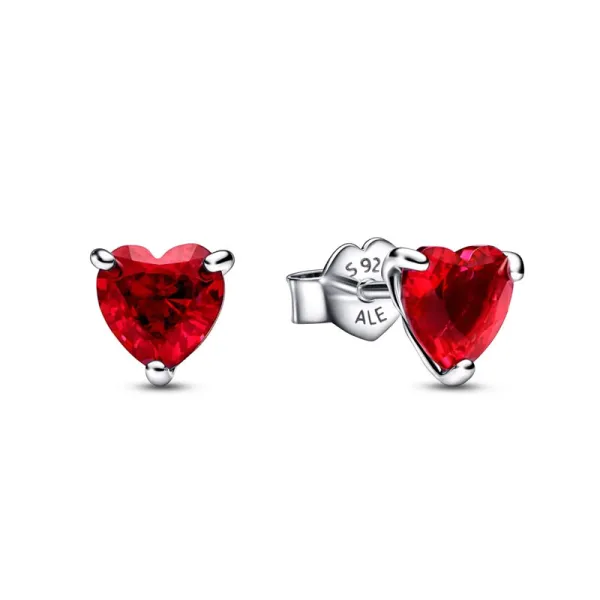 Pandora Σκουλαρίκια με Κόκκινη Καρδιά 292549C01