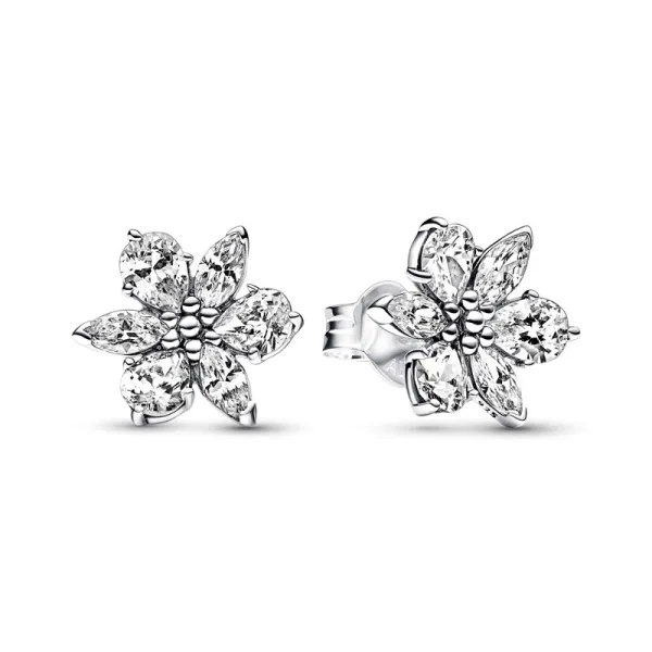 Pandora Σκουλαρίκια Καρφωτά Herbarium Λαμπερά Λουλούδια 292633C01