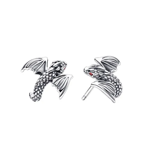 Pandora Σκουλαρίκια Σχήμα Δράκου Ασημί 292970c01