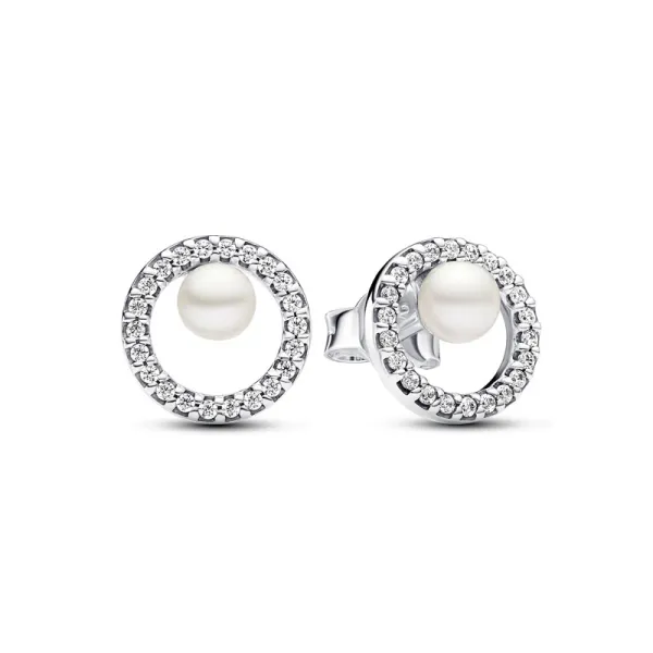 Pandora Καρφωτά Σκουλαρίκια με Μαργαριτάρια 293154C01