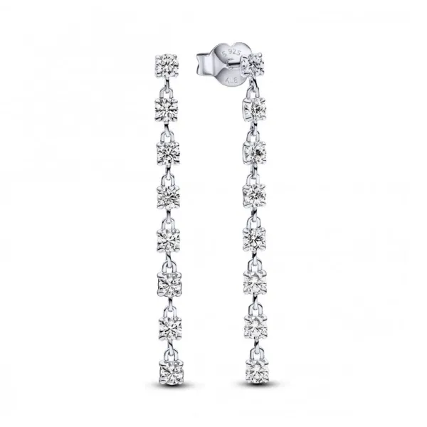 Pandora Κρεμαστά Καρφωτά Σκουλαρίκια με 8 πέτρες ζιργκόν 293159C01