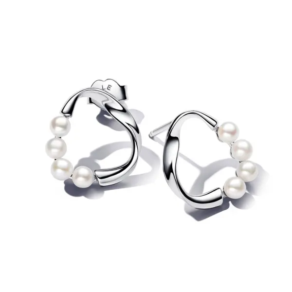 Pandora Κουμπωτά σκουλαρίκια με μαργαριτάρια 293276C01