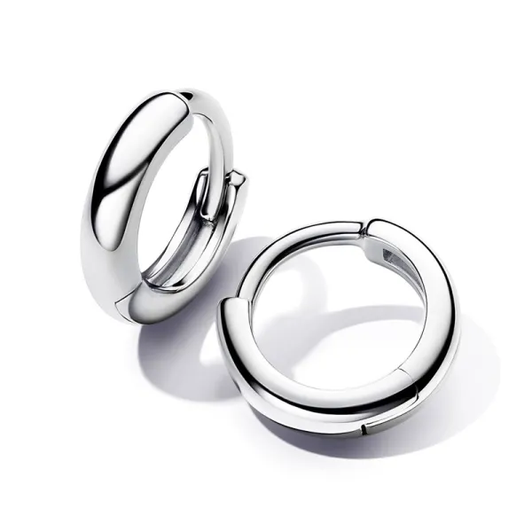 Pandora Ασημένιοι Μικροί στρογγυλοί κρίκοι 293286C00