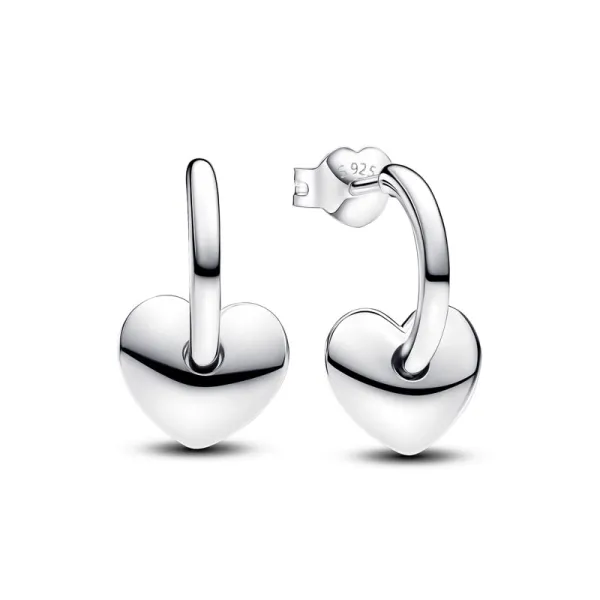 PANDORA Σκουλαρίκια Καρδιά Ανοιχτός Κρίκος 293460C00