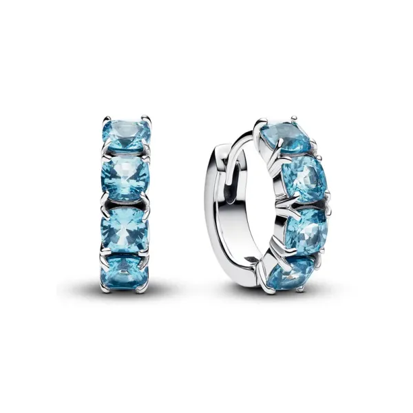 Pandora Σκουλαρίκια κρίκοι σε ανοιχτό μπλε χρώμα από ασήμι 925 293851C01