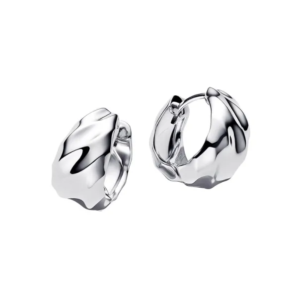 Pandora Σκουλαρίκια κρίκοι με κυματιστό σχήμα 293874C00