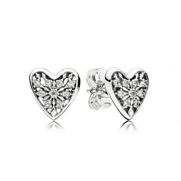 Pandora Σκουλαρίκια καρφωτά Καρδιά 296368CCZ