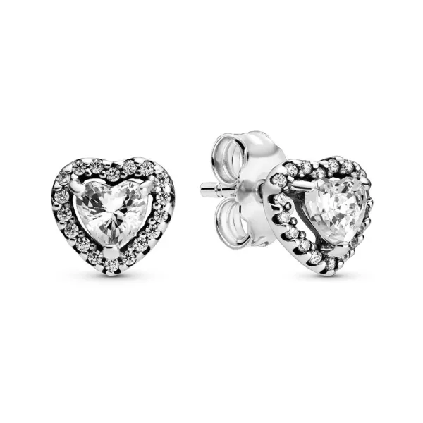 Pandora Καρφωτά Σκουλαρίκια με Αστραφτερή Καρδιά 298427C01