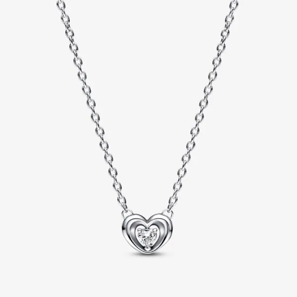 Pandora Κολιέ Radiant Heart & Floating Stone Pendant Collier 392494C01