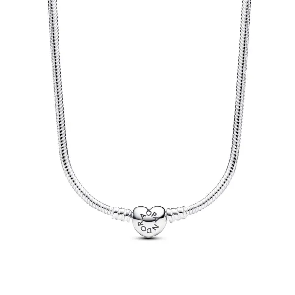 Pandora Κολιέ Αλυσίδα Κούμπωμα καρδιάς 393091C00