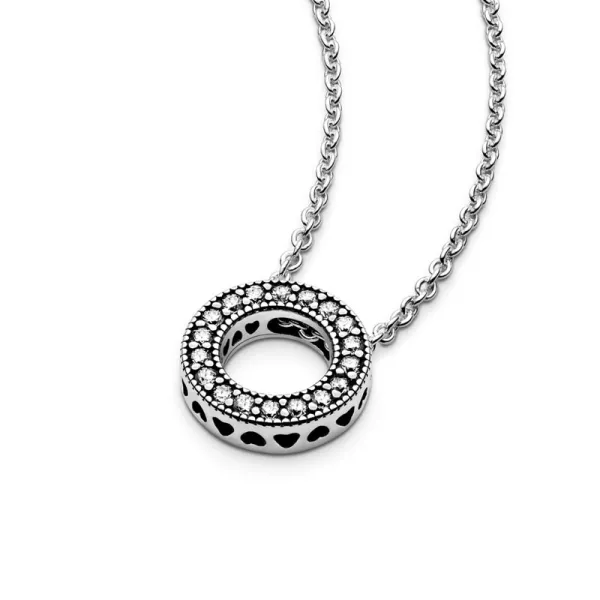 Pandora Κολιέ με κύκλο και πέτρες pavé 397436CZ-45